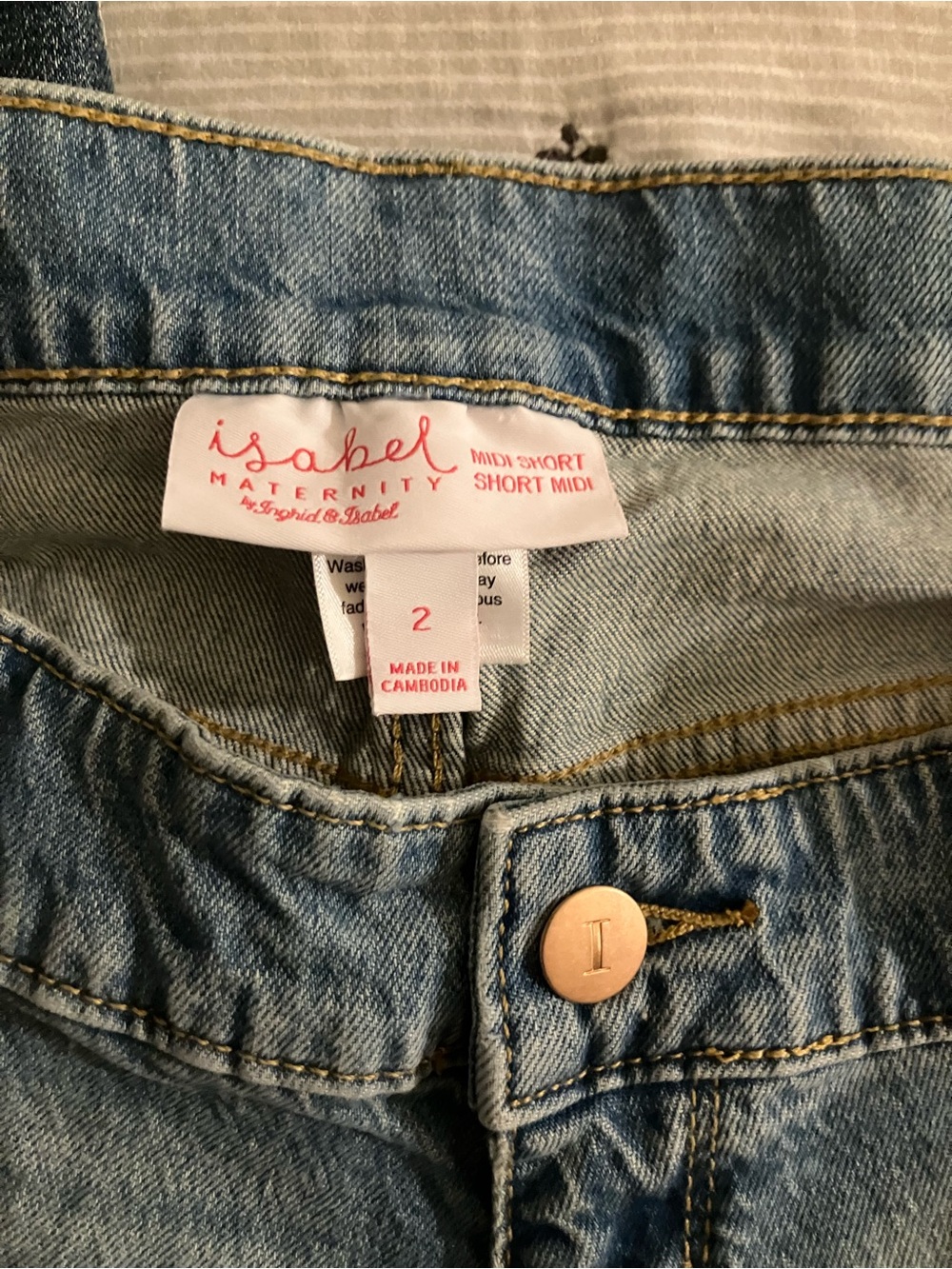 Maternity Denim Shorts - Dark Wash and Light Wash Bundle - Picture 7 of 10